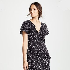 Joie Orita Ruffled Floral Midi Dress